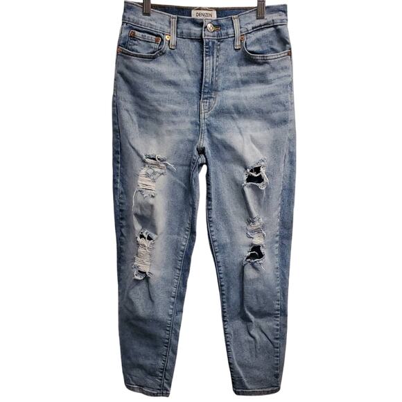 Levi Denizen Women's Mom Jeans High Rise Distressed Frayed 9 - Picture 1 of 6